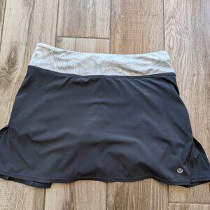 Lululemon Pleated Tennis Skirt Skort Black Buit In Shorts Size M